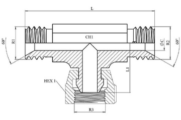 Тройник BSP 1.1/4" (Ш-Г-Ш)