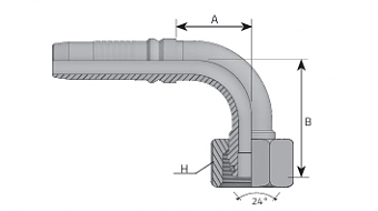 M30x2,0/90-10 DKOS int DN16