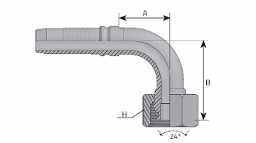 M30x2,0/90-12 DKOS int DN20 (V)