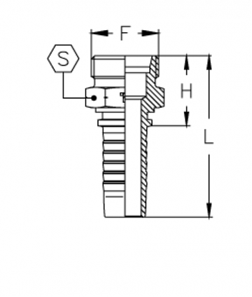 CES M42x2,0/0-16 DKOS int DN25 (T)