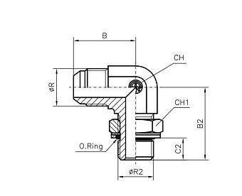 TN514-JIC 9/16"-R3/8"