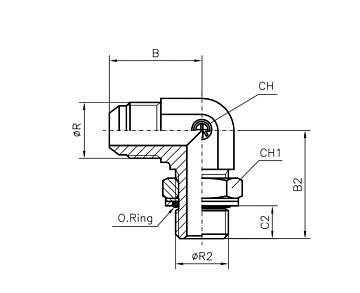 TN514-JIC 9/16"-R3/8"